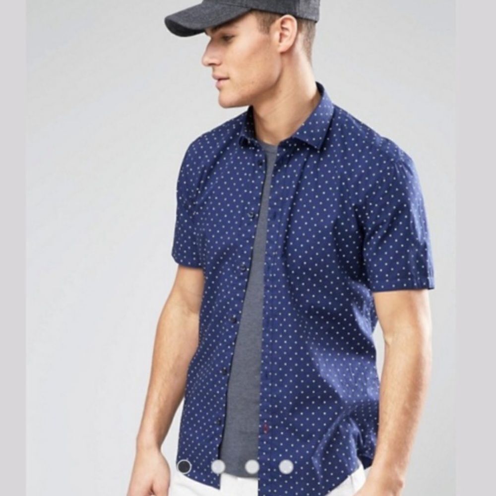 ✨HP✨Broken Threads Mens Short Sleeve Button Shirt✨